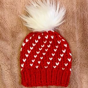 Valentine’s Day hat, hand knitted!
